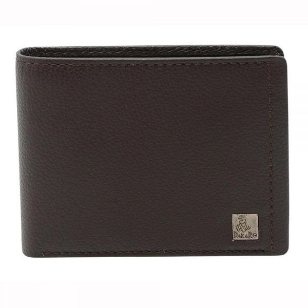 Πορτοφόλι δερμάτινο ανδρικό καφέ Dakar Wave Leather Wallet DKB1105R Brown