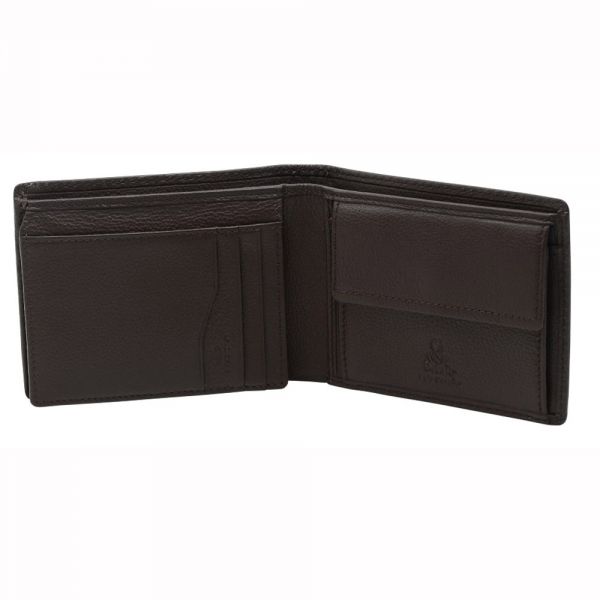 Leather Horizontal Wallet Dakar Wave DKB1105R Brown