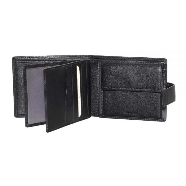 Leather Horizontal Wallet Dakar Wave DKB1106R Black