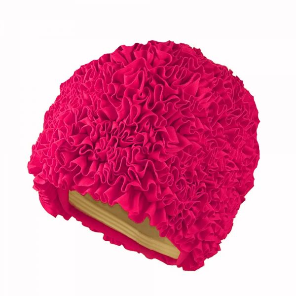 Women's Ruffle Swimming Cap Fuchsia