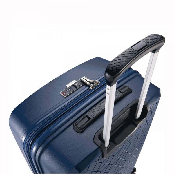 Medium Hard Expandable Luggage 4 Wheels  Verage Diamond  Dark Blue