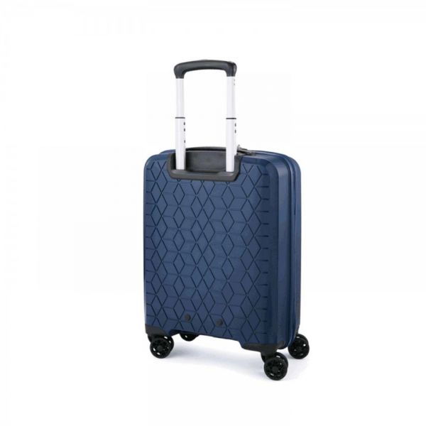 Small Hard Expandable Luggage 4 Wheels  Verage Diamond  Dark Blue