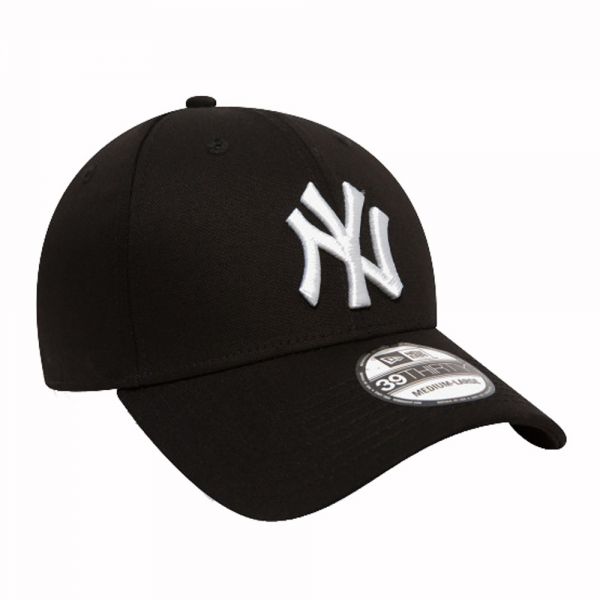 Καπέλο τζόκεϊ μαύρο New York Yankees New Era 39Thirty League Essential Cap Black / White