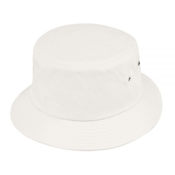 Summer Bucket Cotton Hat White