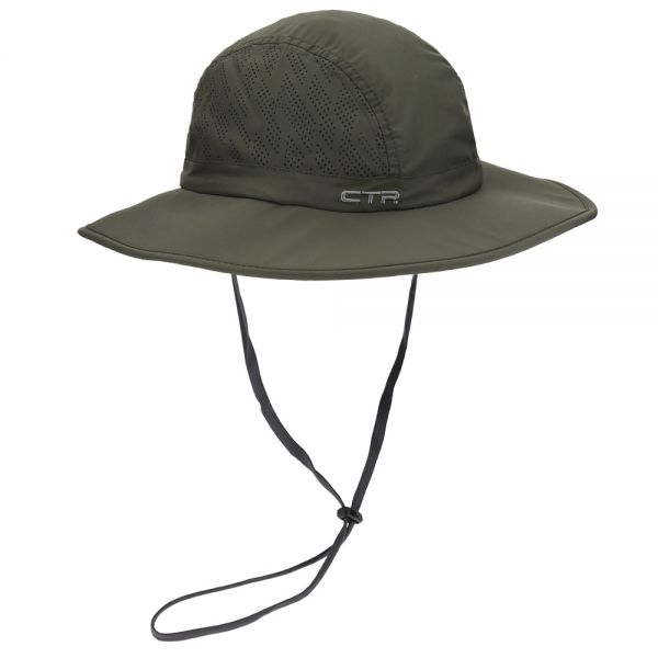 Outdoor Hat With Big Brim And UV Protection CTR Summit Expedition Olive