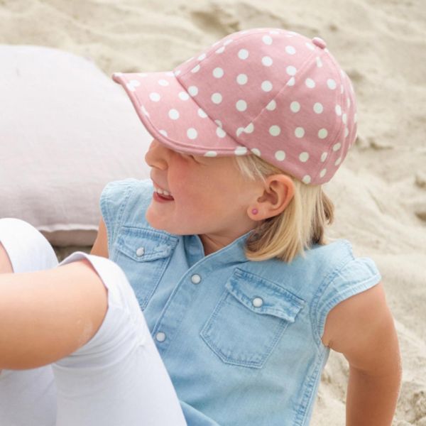 Summer Cap With UV Protection Sterntaler Polka Dots Pink