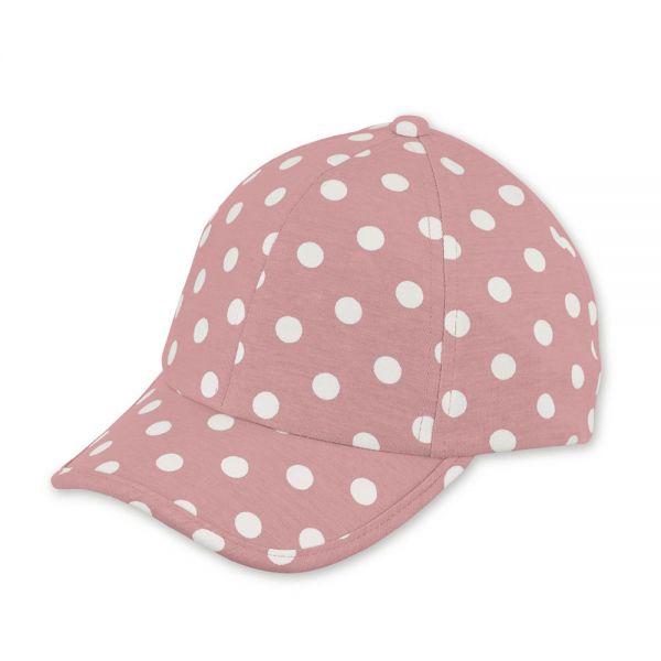 Καπέλο τζόκεϊ καλοκαιρινό ροζ με πουά και αντηλιακή προστασία Sterntaler Cap Polka Dots