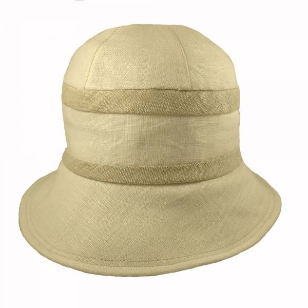 Ladies' Summer Linen Hat Beige / Ecru