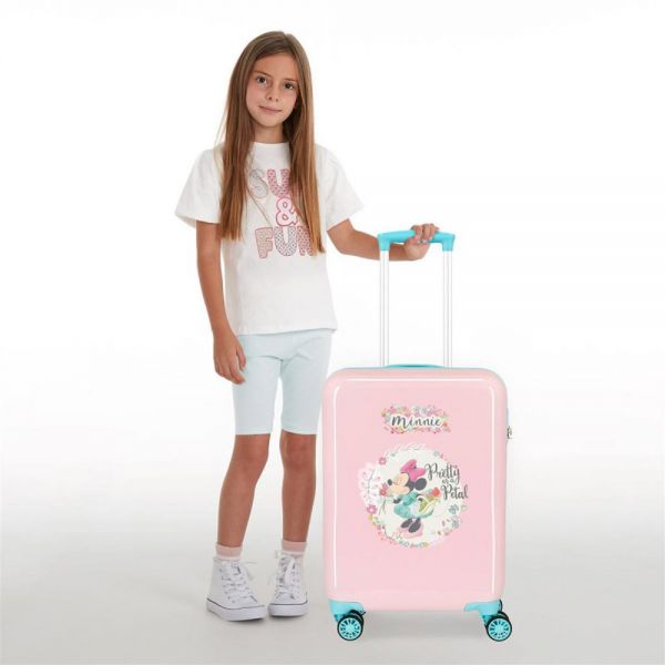 Βαλίτσα παιδική μικρή Disney Minnie Mouse Luggage Florals Pink