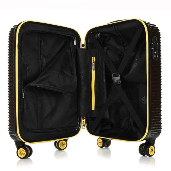 Cabin Hard Luggage 4 Wheels National Geographic Abroad S Black