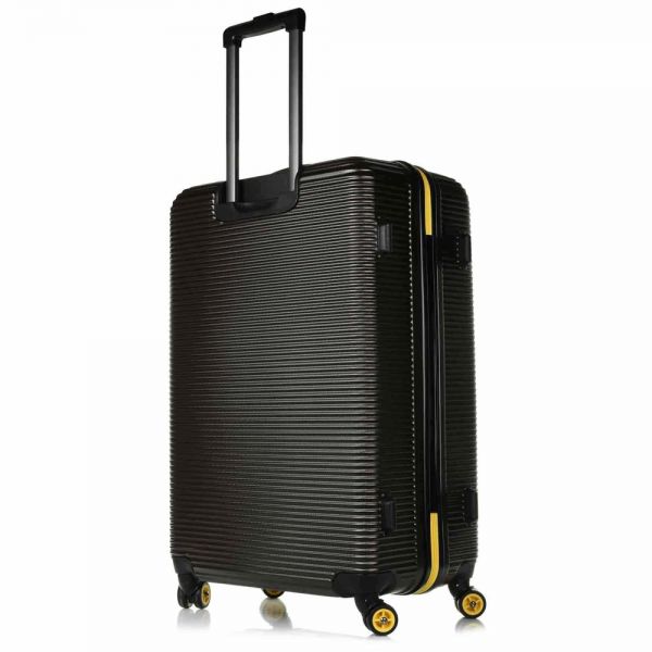 Large Hard Luggage 4 Wheels National Geographic Abroad L Black