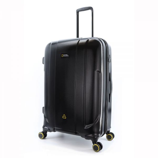 Large Hard Luggage 4 Wheels National Geographic Roots L Black 75 x 50 x 30 cm