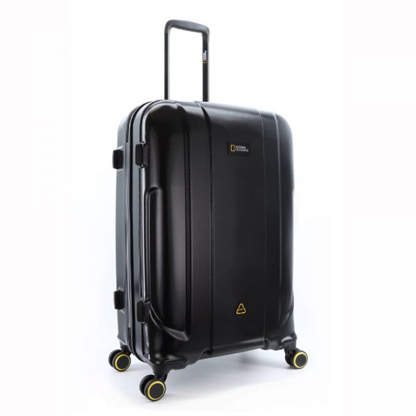 Large Hard Luggage 4 Wheels National Geographic Roots L Black 75 x 50 x 30 cm