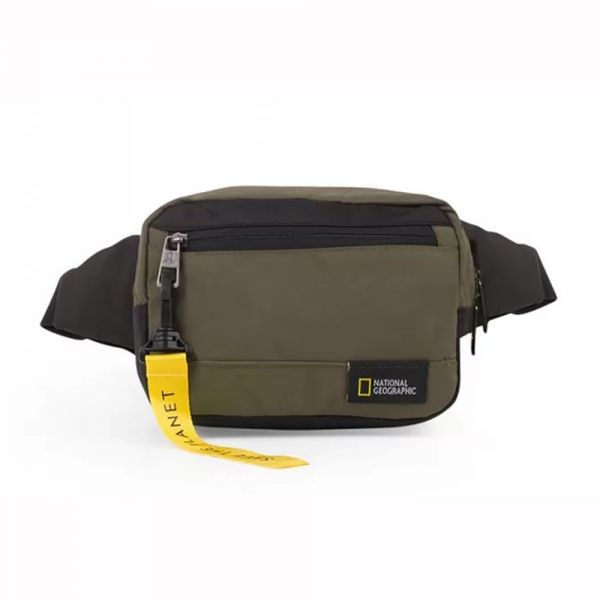 Τσαντάκι μέσης ανδρικό χακί National Geographic Natural Waist Bag N15781-11 Khaki