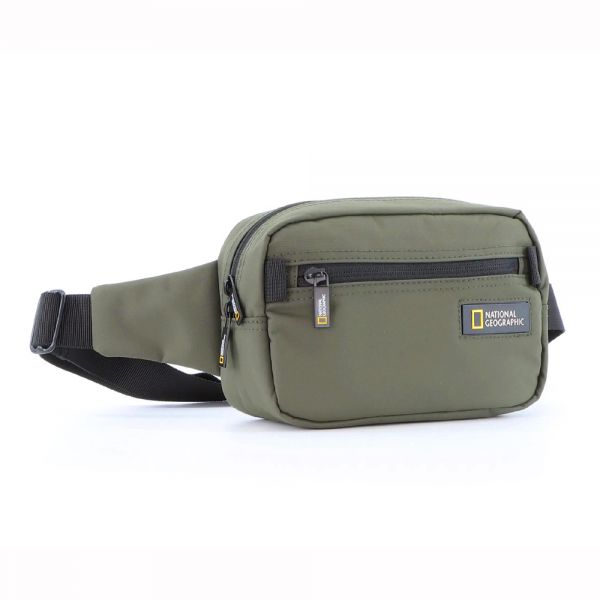 Τσαντάκι μέσης ανδρικό χακί National Geographic Mutation Waist Bag N18381-11 Khaki