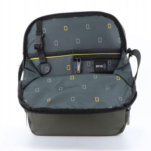 Τσάντα ώμου χακί  National Geographic Mutation Shoulder Bag N18386-11 Khaki