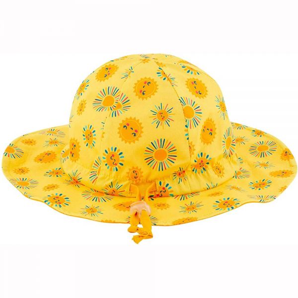 Summer Cotton Hat With UV Protection Sunshine Stephen Joseph Yellow