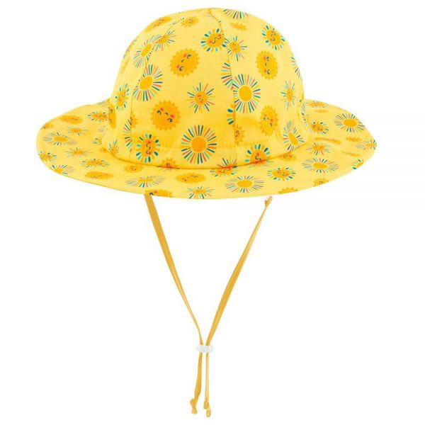 Summer Cotton Hat With UV Protection Sunshine Stephen Joseph Yellow