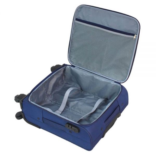 Cabin Soft Luggage 4 Wheels Diplomat Praga 54 x 40 x 20 cm Blue