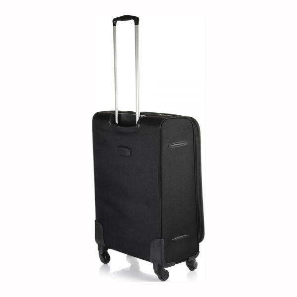 Medium Soft Luggage 4 Wheels Diplomat Praga 66 x 43 x 26 cm Black