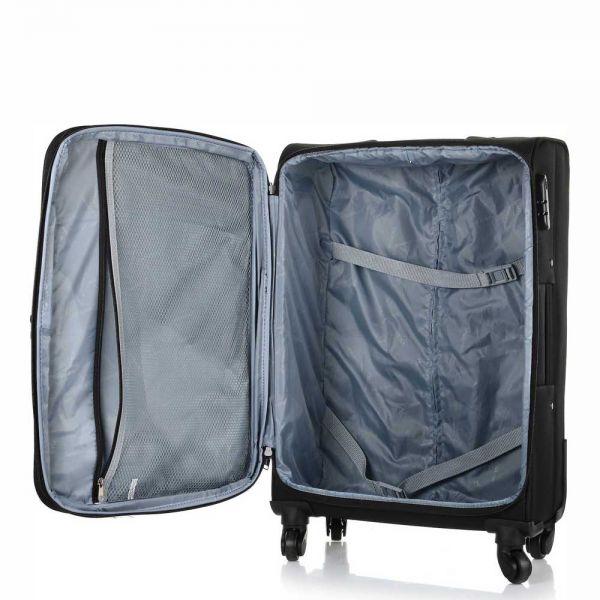Medium Soft Luggage 4 Wheels Diplomat Praga 66 x 43 x 26 cm Black