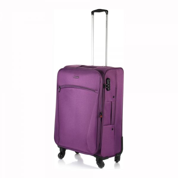 Medium Soft Luggage 4 Wheels Diplomat Praga 66 x 43 x 26 cm Purpe