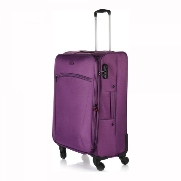 Large Soft Luggage 4 Wheels Diplomat Praga 77 x 45 x 29 cm Purpe