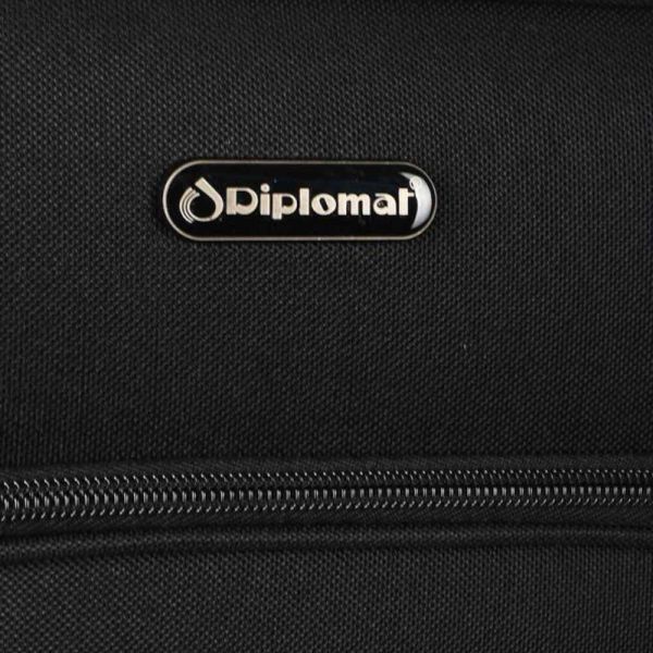 Βαλίτσα μικρή υφασμάτινη μαύρη με τέσσερεις ρόδες Diplomat Praga 614 54 x 40 x 20 cm