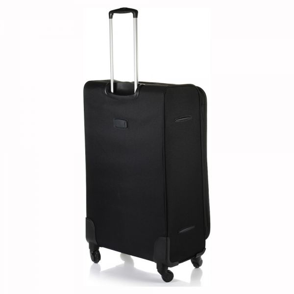 Large Soft Luggage 4 Wheels Diplomat Praga 77 x 45 x 29 cm Black