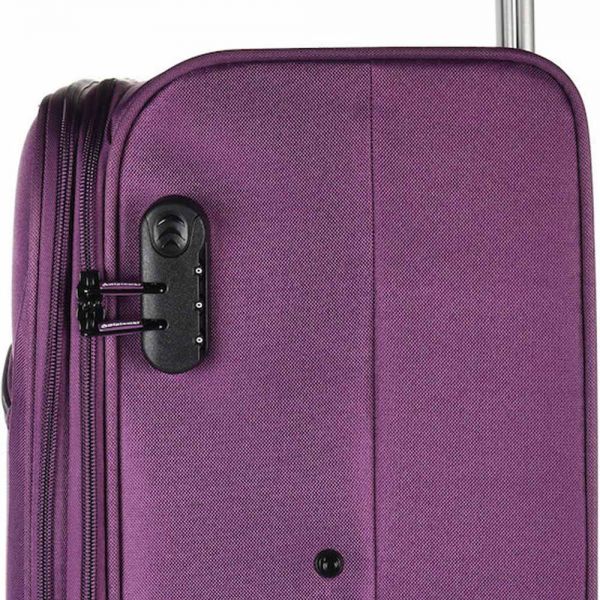 Medium Soft Luggage 4 Wheels Diplomat Praga 66 x 43 x 26 cm Purpe