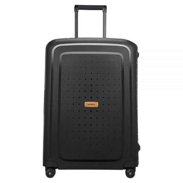 Βαλίτσα σκληρή μαύρη με 4 ρόδες μεγάλη Samsonite S'Cure Eco Spinner 74 cm Black