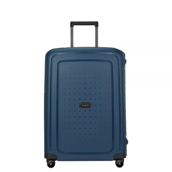 Medium Hard Luggage 4 Wheels Samsonite S'Cure Eco Spinner 69/25 cm Navy Blue