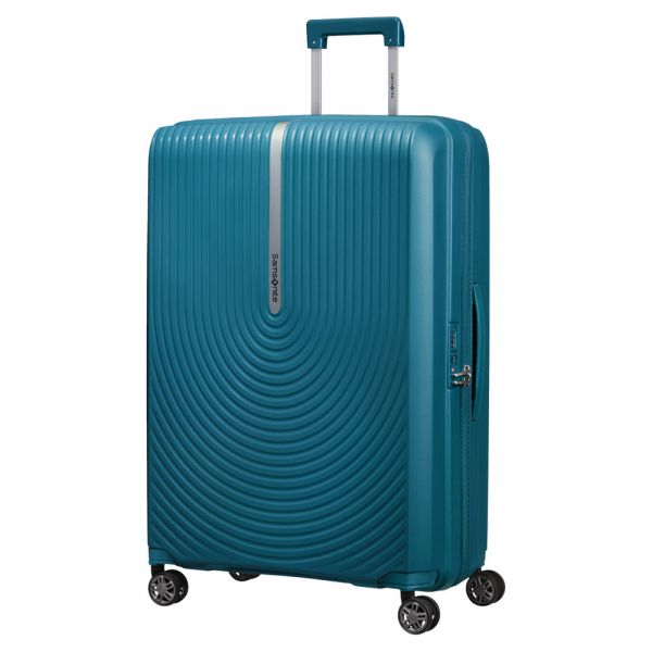 Large Hard Expandable Luggage 4 Wheels Samsonite HiFi Spinner 75 / 28 cm Petrol Blue