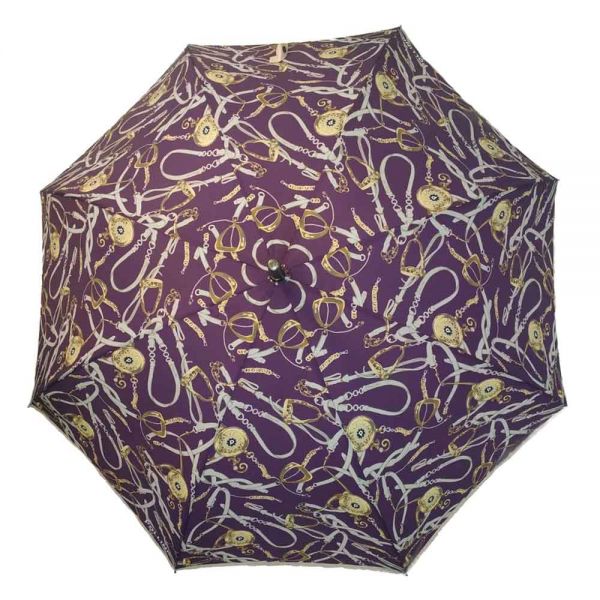 Women's Long Automatic Umbrella Pollini Purple