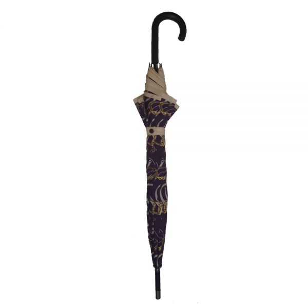 Women's Long Automatic Umbrella Pollini Purple