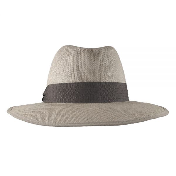 Summer Linen Hat Fedora Grey