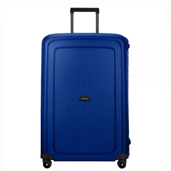 Large Hard Luggage 4 Wheels Samsonite S'Cure Spinner 74 cm Cool Blue - Black