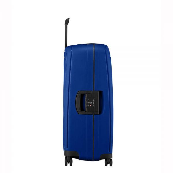 Large Hard Luggage 4 Wheels Samsonite S'Cure Spinner 74 cm Cool Blue - Black