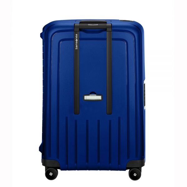 Large Hard Luggage 4 Wheels Samsonite S'Cure Spinner 74 cm Cool Blue - Black