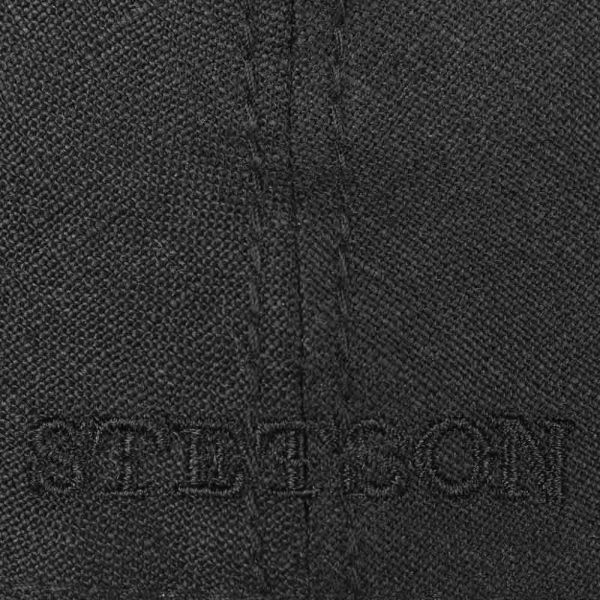 Summer Linen Flat Cap Stetson Madison Black