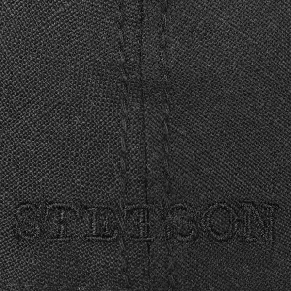 Καπέλο τραγιάσκα καλοκαιρινή μαύρη λινή  Stetson Madison Linen Flat Cap Black