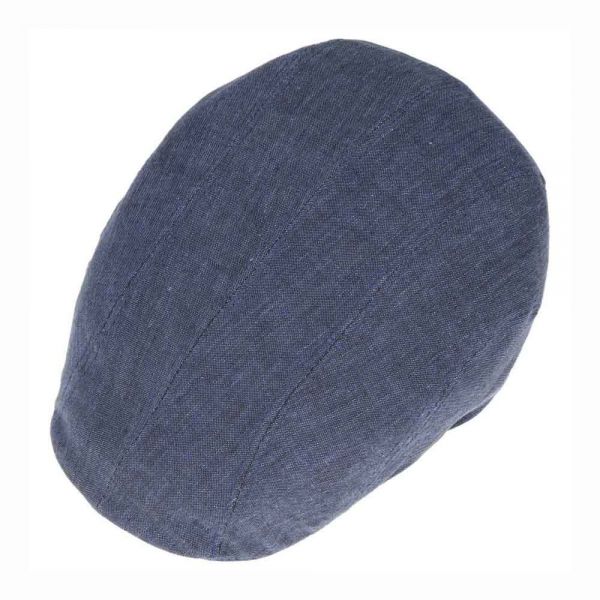 Summer Linen Flat Cap Stetson Madison Blue