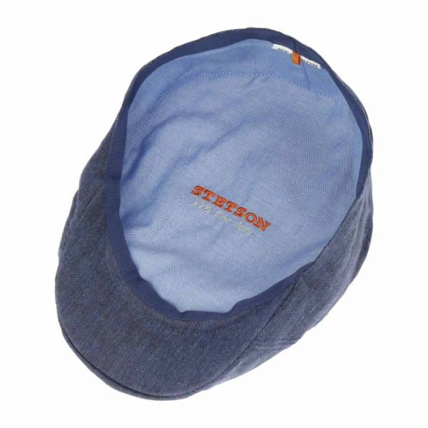 Καπέλο τραγιάσκα καλοκαιρινή μπλε λινή  Stetson Madison Linen Flat Cap Blue