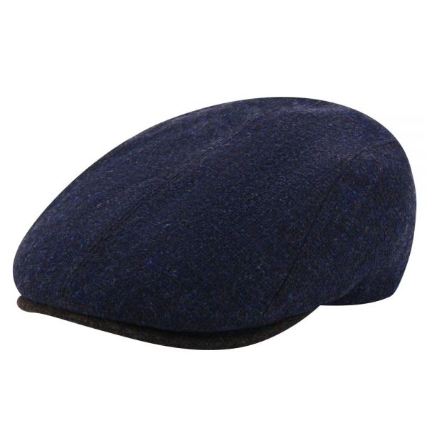 Καπέλο τραγιάσκα χειμερινή μάλλινη μπλε Lierys Wool Flat Cap Blue