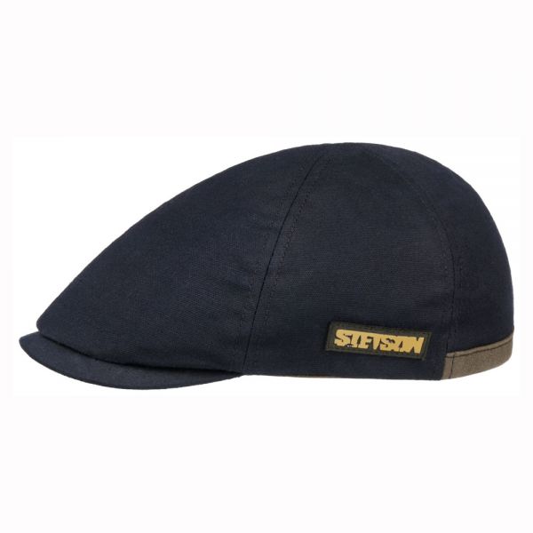 Summer 6 Panel Wax Cotton Dack Cap Stetson Vintage Blue