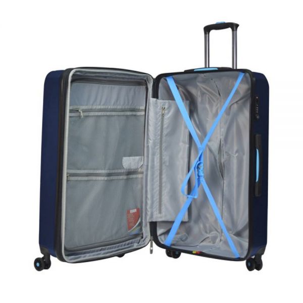 Set Large And Cabin Hard Expandable Luggages 4 Wheels BG Berlin Enduro Blue BG003/03/11BL