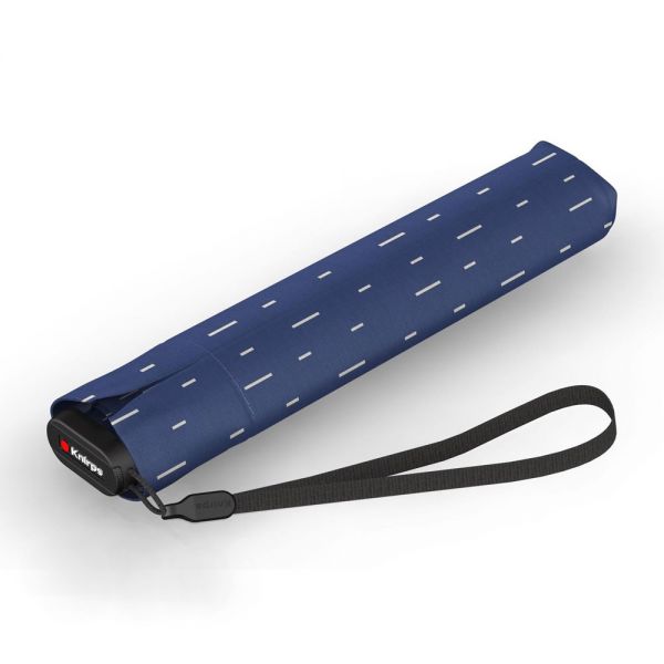 Ομπρέλα mini σπαστή μονόχρωμη μπλε Knirps US.050 Ultra Light Slim Manual Folding Umbrella Rain Blue