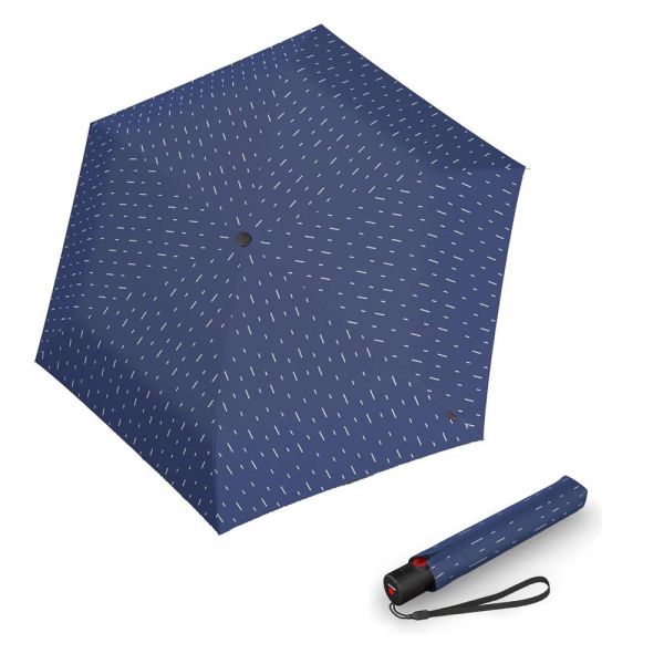 Automatic Open - Close Ultra Light Slim Folding Umbrella Knirps U.200 Duomatic Rain Blue Automatic Open - Close Ultra Light Slim Folding Umbrella Knirps U.200 Duomatic Rain Blue