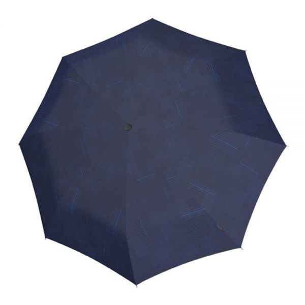 Automatic Open - Close Folding Umbrella Knirps T.200 Ecorepel Duomatic Medium Challenge Blue