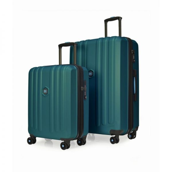 Set Large And Cabin Hard Expandable Luggages 4 Wheels BG Berlin Enduro Forest BG003/03/11FO